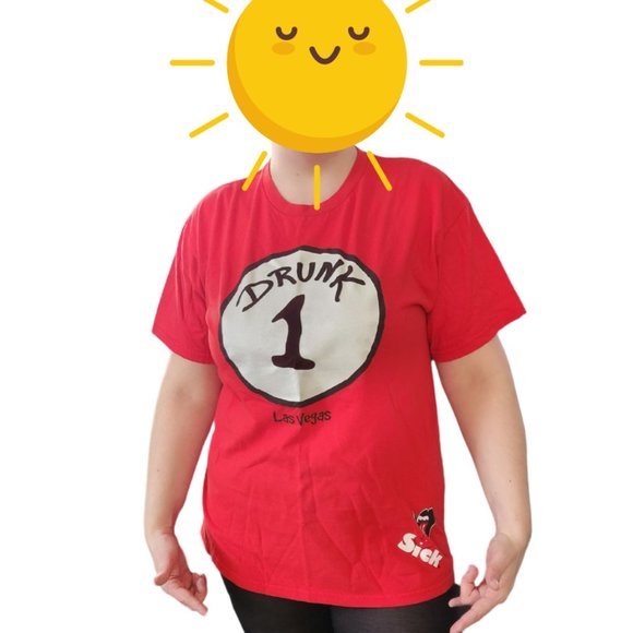 (DRUNK 1) - Drunk 1 and Drunk 2 Dr Suess Parody Short Sleeve Tees - Picture 9 of 9